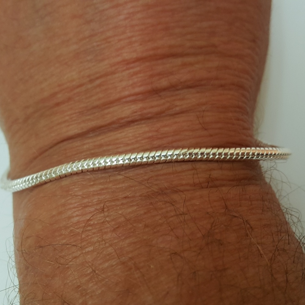 Estate 925 Sterling Silver Snake  Bracelet